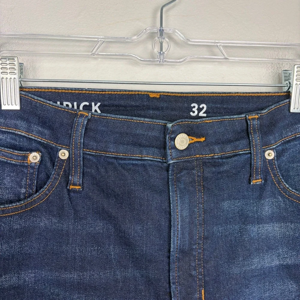 J. Crew Curvy Toothpick Jeans Blue Harbor High‎ Rise Dark Wash Skinny Size 32